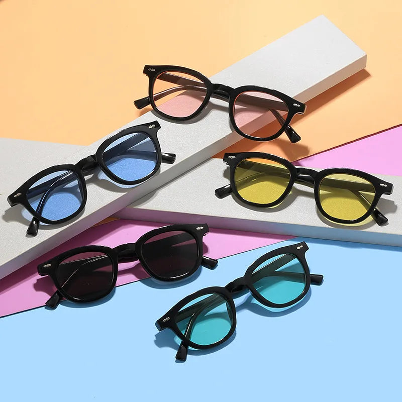 Lunettes de soleil carrées vintage unisexes – Style créateur mode 2026