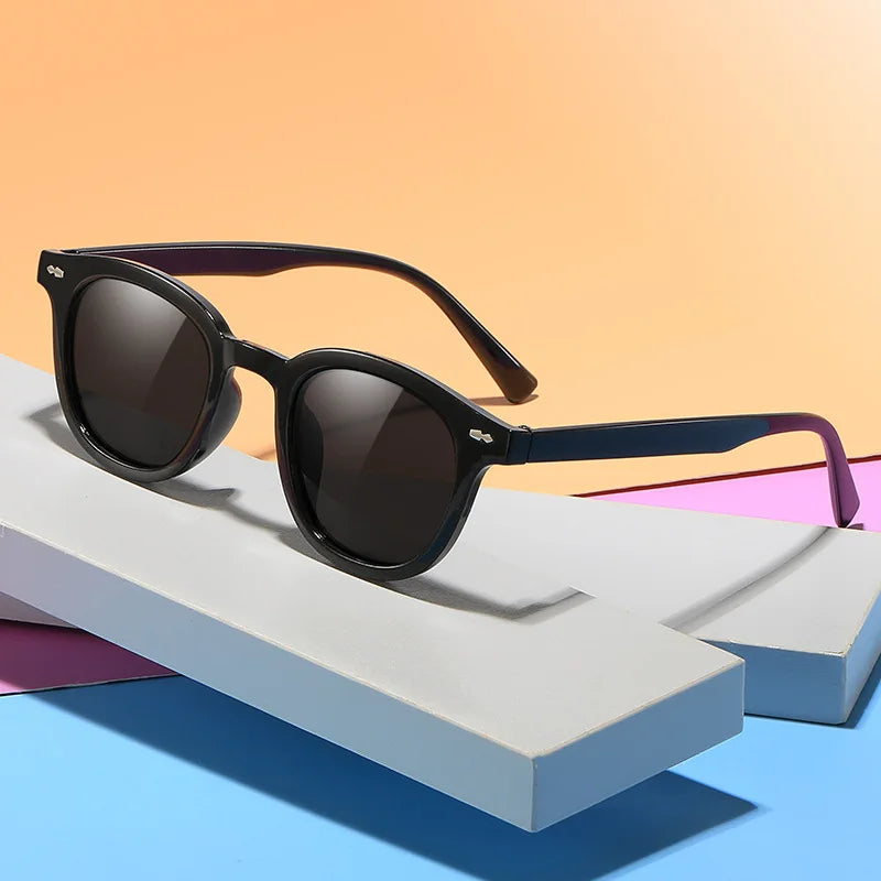 Lunettes de soleil carrées vintage unisexes – Style créateur mode 2026